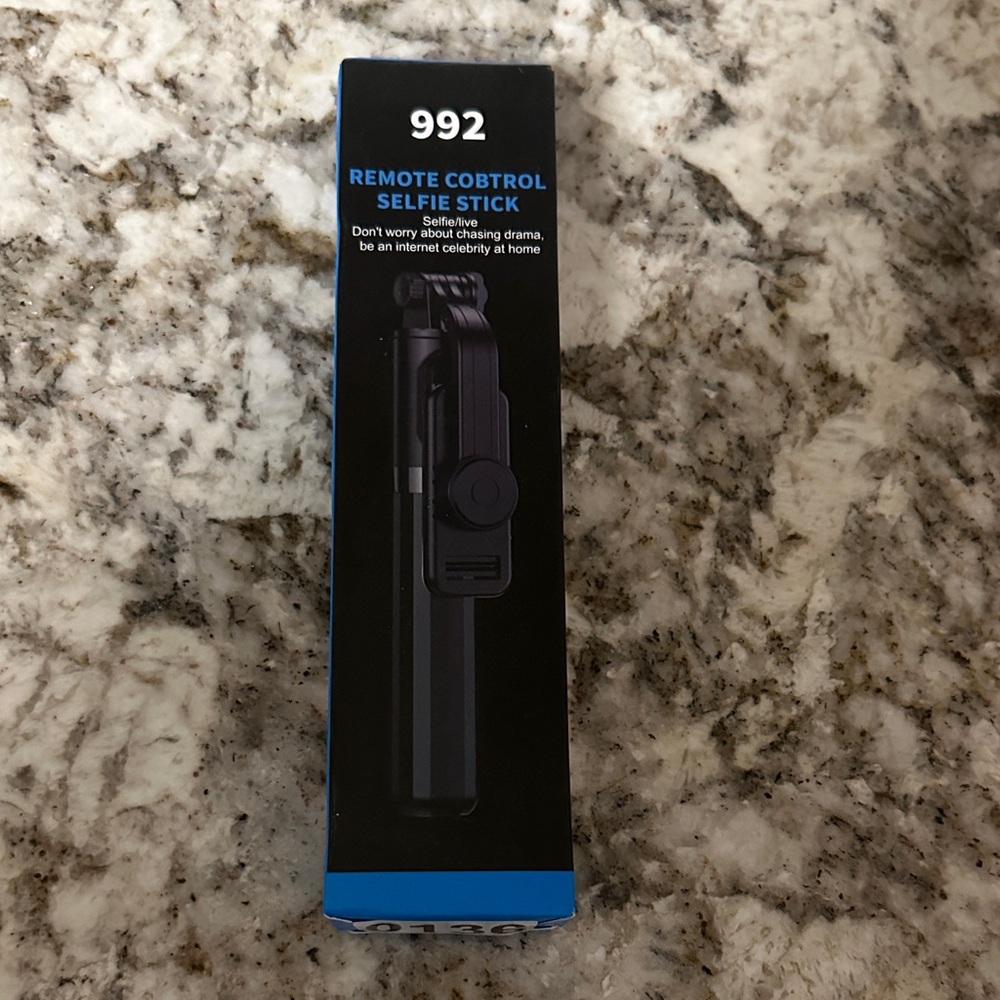Black Selfie Stick with Remote Control